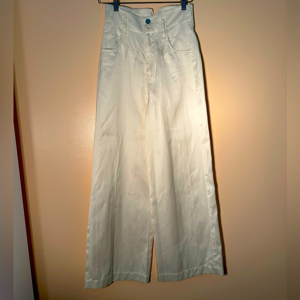 Beautiful silky high waisted wide legged jeans from Fleur du Mal.